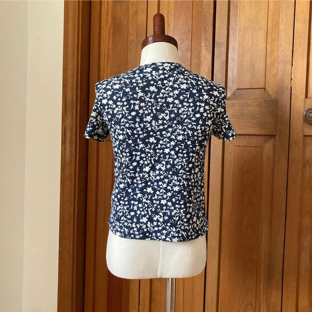 NWOT Blue Floral Tee, Size 2T